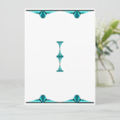 Art deco elements in teal green menu (Staand voorkant)