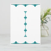 Art deco elements in teal green menu (Staand voorkant)