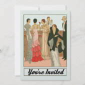 Art Deco Elite Sophisticated Party Kaart (Voorkant)