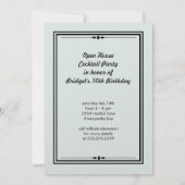 Art Deco Elite Sophisticated Party Kaart (Achterkant)