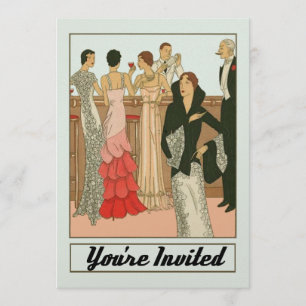 Art Deco Elite Sophisticated Party Kaart