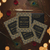 Art Deco Embroidered-Style Save the Date Wedding Kaart