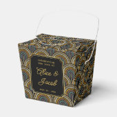 Art Deco Embroidered-Style Wedding Favor Box Bedankdoosjes (Voorkant Zijde)