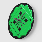 Art Deco emerald groen geometrisch patroon Grote Klok (Hoek)