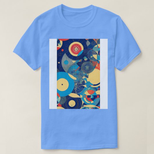 Art Deco en Bauhaus inspireerden moderne cirkelkun T-shirt (Design voorkant)