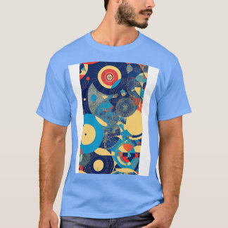 Art Deco en Bauhaus inspireerden moderne cirkelkun T-shirt