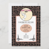 Art Deco Engagement Party Douche Uitnodigingen (Achterkant)