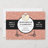 Art Deco Engagement Party Douche Uitnodigingen HZ (Achterkant)