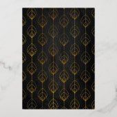 Art Deco Engagement Party Folie Uitnodiging (Achterkant)