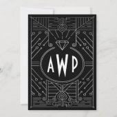 Art Deco  Engagement Party Uitnodigingen (Achterkant)