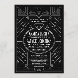 Art Deco  Engagement Party Uitnodigingen