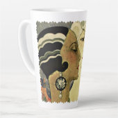 Art Deco Era Dames Latte Mok (Linkerhoek)