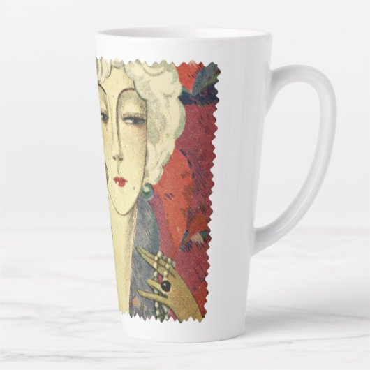 Art Deco Era Dames Latte Mok (Rechts)