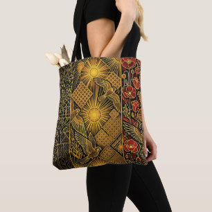 Art Deco Erfgoed Vlag België Aangepaste Naam Tote Bag