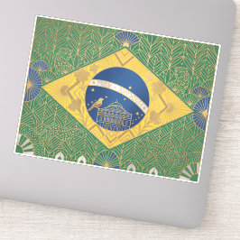 Art Deco Erfgoed Vlag | Brazilië Jaren 1920 Sticke Sticker