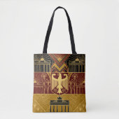 Art Deco Erfgoed Vlag | Duitsland Aangepaste Naam Tote Bag (Voorkant)