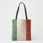 Art Deco Erfgoed Vlag | Italië Aangepaste Naam Tote Bag (Voorkant)