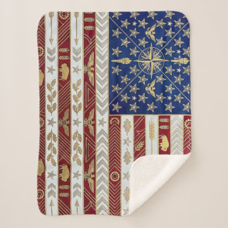 Art Deco Erfgoed Vlag | Verenigde Staten 1920 stij Sherpa Deken