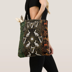 Art Deco-erfgoedvlag Ierland Aangepaste naam Tote Bag