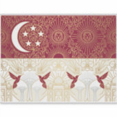 Art Deco-erfgoedvlag | Singapore | 1920 Decal Sticker (Voorkant)