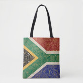 Art Deco-erfgoedvlag | Zuid-Afrika Aangepaste naam Tote Bag (Voorkant)