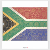 Art Deco-erfgoedvlag | Zuid-Afrika jaren 1920-deca Sticker (Vel)