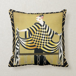 Art Deco ERTE Design Cushion Kussen