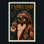Art Deco Espresso Martini Drink Luiaard Poster<br><div class="desc">"Espresso Martini Della Notte: Get There Fast To Take It Slow" is een coole art deco poster print van een luiaard die een espresso martini drink. Met stijlvolle en stijlvolle Italië reizen kunst vibes, deze kunst aan de muur is ideaal voor opknoping in uw keuken, woonkamer, man grot of home...</div>