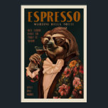 Art Deco Espresso Martini Drink Luiaard Poster<br><div class="desc">"Espresso Martini Della Notte: Get There Fast To Take It Slow" is een coole art deco poster print van een luiaard die een espresso martini drink. Met stijlvolle en stijlvolle Italië reizen kunst vibes, deze kunst aan de muur is ideaal voor opknoping in uw keuken, woonkamer, man grot of home...</div>