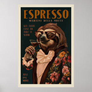 Art Deco Espresso Martini Drink Luiaard Poster