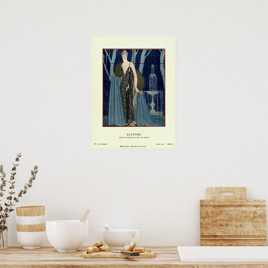  Art Deco Evening Dress & Coat Mode Art Poster (Keuken)