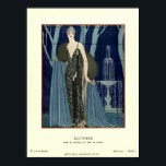 Art Deco Evening Dress & Coat Mode Art Poster<br><div class="desc">Dit is een digitaal verbeterde afdruk van een  deco-jurk uit 1923 en een bord voor mode van jassen van Charles Frederick Worth.</div>