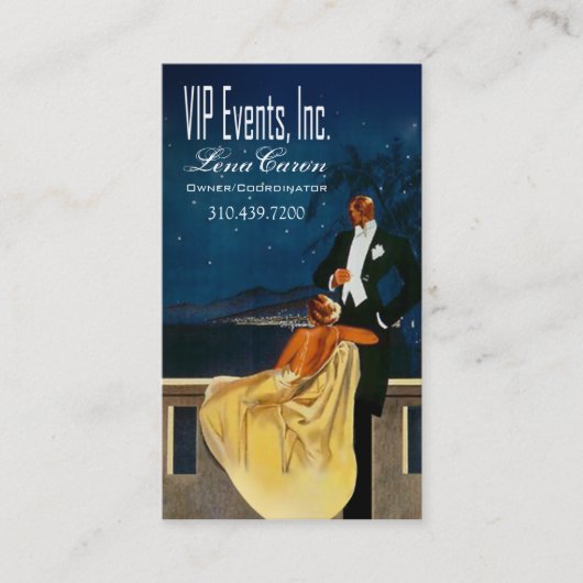 "Art Deco" — Event Planner, coördinator Visitekaartje (Voorkant)