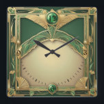 Art Deco Exclusief Vierkante Klok<br><div class="desc">Geweldig klokontwerp. Je zult het leuk vinden als anderen. U kunt dit ontwerp vrij gebruiken voor andere producten die u wilt of om jouw tekst aan te passen en toe te voegen. Volg me voor meer. Met vriendelijke groet. Een leuke dag.</div>