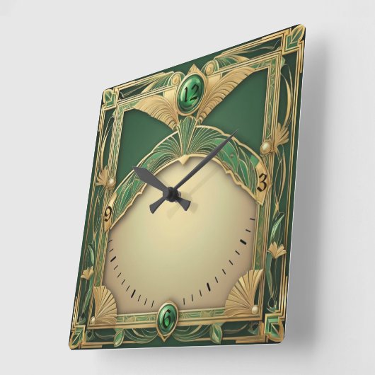 Art Deco Exclusief Vierkante Klok (Hoek)