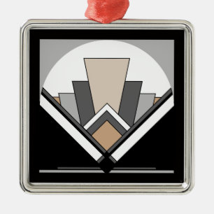 Art Deco-expressie Metalen Ornament