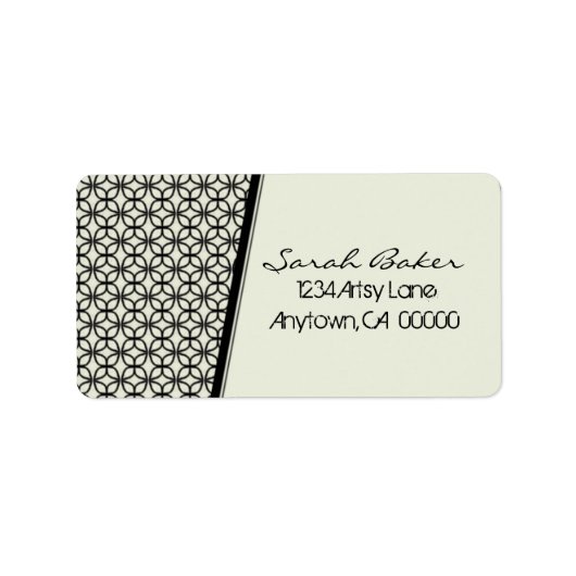 Art Deco Fab-Adresetiketten Etiket (Voorkant)