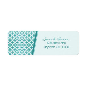 Art Deco Fab Return-adreslabels Etiket