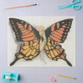 Art Deco Fairy Vlinder Vrouw Decoupage Tissuepapier (Craft)