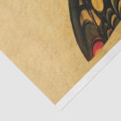 Art Deco Fairy Vlinder Vrouw Geel Decoupage Tissuepapier (Detail)