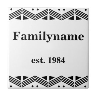 Art Deco Familie - Keramische tegel Tegeltje
