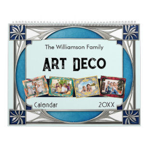 Art Deco familiefoto op maat Kalender