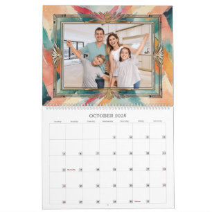 Art Deco familiefoto op maat Kalender