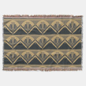 Art Deco Fan Blanket Throw Deken (Voorkant)