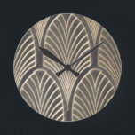 Art Deco Fan Clock Ronde Klok<br><div class="desc">Ideaal voor de kunstdeco thuis.</div>