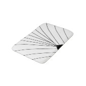 Art Deco Fan Design Black en White Bath Mat (Gekanteld)