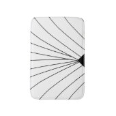 Art Deco Fan Design Black en White Bath Mat (Voorkant Verticaal)