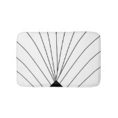 Art Deco Fan Design Black en White Bath Mat (Voorkant)
