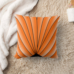 Art Deco Fan Design Oranje Sierkussen
