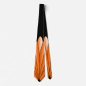 Art Deco Fan Design Oranje Stropdas (Voorkant)